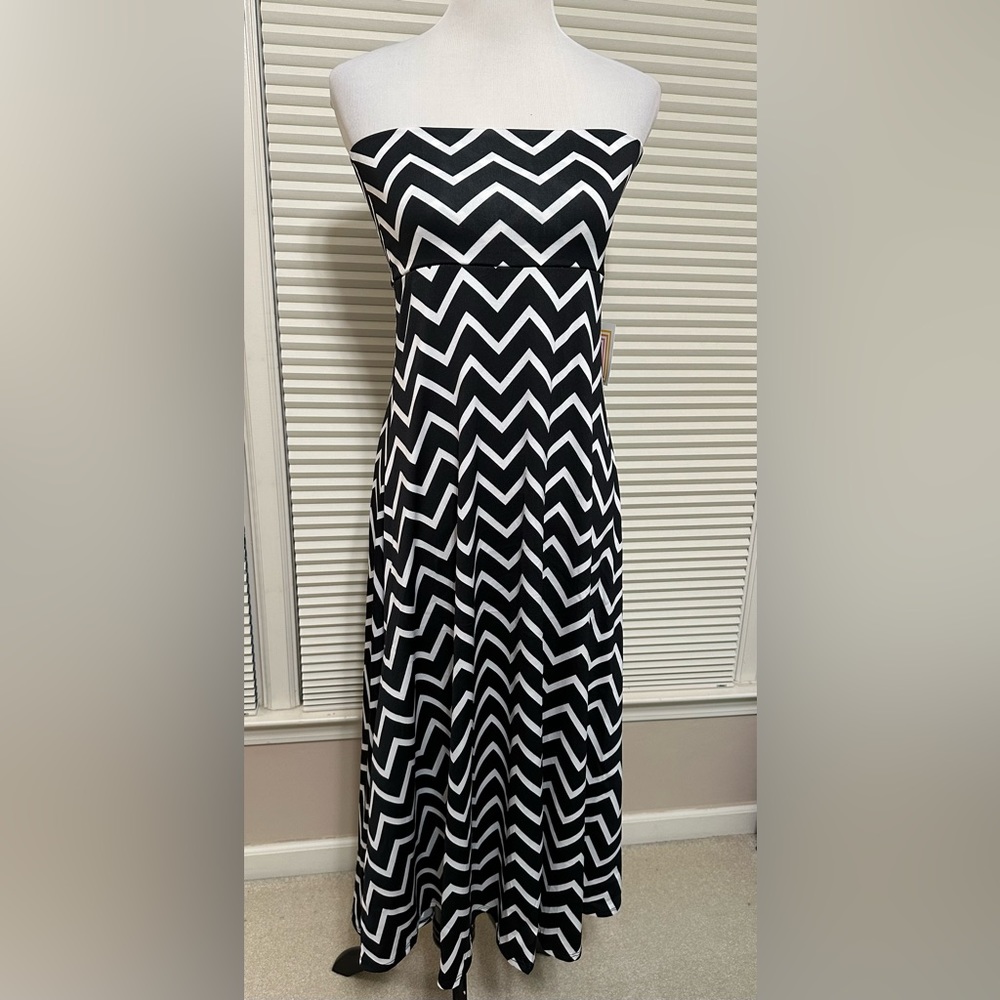 LulaRoe Black and White Chevron Maxi